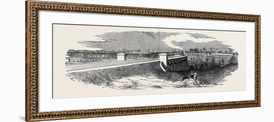 The Timber Viaduct from Cooper's Bridge, the South-Eastern Railway-null-Framed Giclee Print