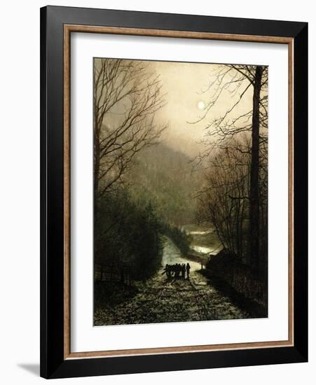 The Timber Waggon-John Atkinson Grimshaw-Framed Giclee Print