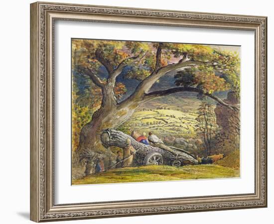 The Timber Wain, C.1833-34 (W/C and Gouache on Paper)-Samuel Palmer-Framed Giclee Print