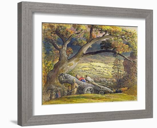 The Timber Wain, C.1833-34 (W/C and Gouache on Paper)-Samuel Palmer-Framed Giclee Print