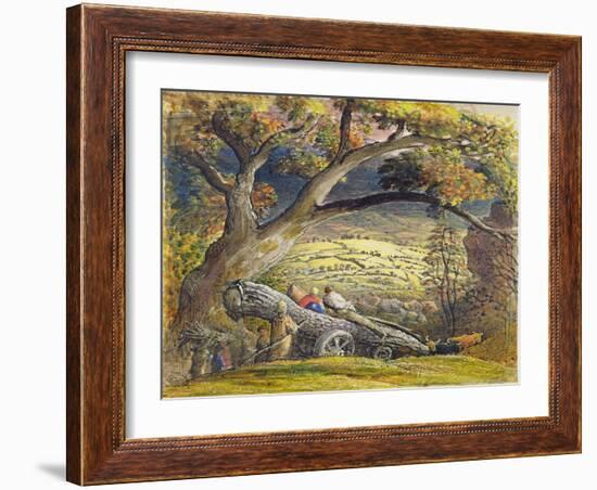 The Timber Wain, C.1833-34 (W/C and Gouache on Paper)-Samuel Palmer-Framed Giclee Print