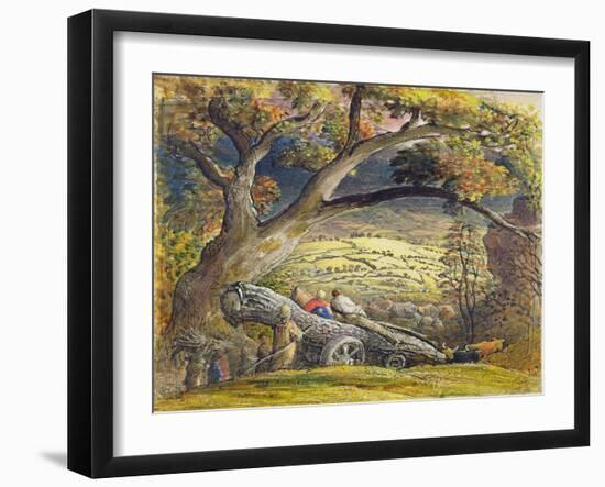 The Timber Wain, C.1833-34 (W/C and Gouache on Paper)-Samuel Palmer-Framed Giclee Print