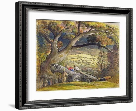 The Timber Wain, C.1833-34 (W/C and Gouache on Paper)-Samuel Palmer-Framed Giclee Print