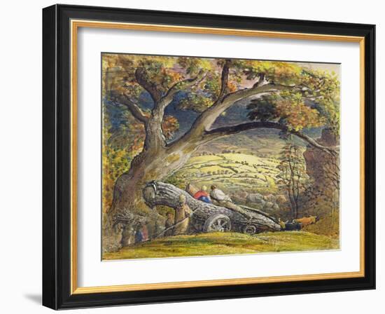 The Timber Wain, C.1833-34 (W/C and Gouache on Paper)-Samuel Palmer-Framed Giclee Print