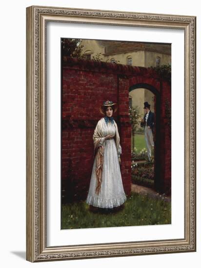 The Time and the Place, 1917 (Lover's Rendezvous)-Edmund Blair Leighton-Framed Giclee Print