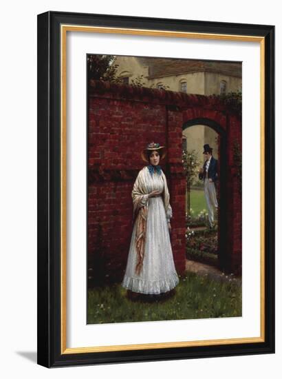 The Time and the Place, 1917 (Lover's Rendezvous)-Edmund Blair Leighton-Framed Giclee Print