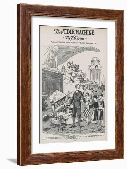 The Time Machine the Time Traveller Arrives-Frank R. Paul-Framed Art Print