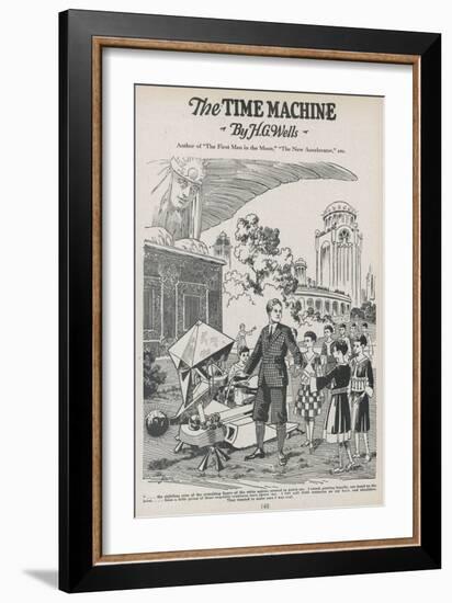 The Time Machine the Time Traveller Arrives-Frank R. Paul-Framed Art Print