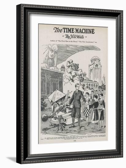 The Time Machine the Time Traveller Arrives-Frank R. Paul-Framed Art Print