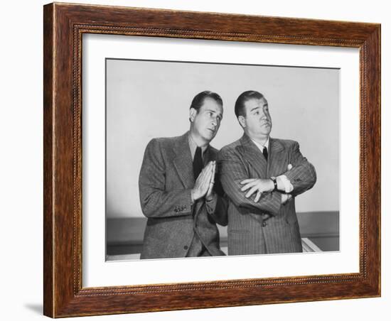 The Time of their Lives, from Left: Bud Abbott, Lou Costello, 1946-null-Framed Photo