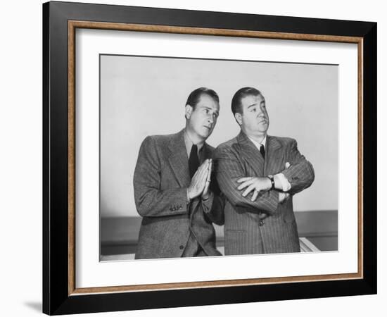 The Time of their Lives, from Left: Bud Abbott, Lou Costello, 1946-null-Framed Photo