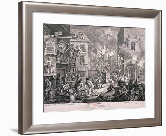 The Times, 1762-William Hogarth-Framed Giclee Print