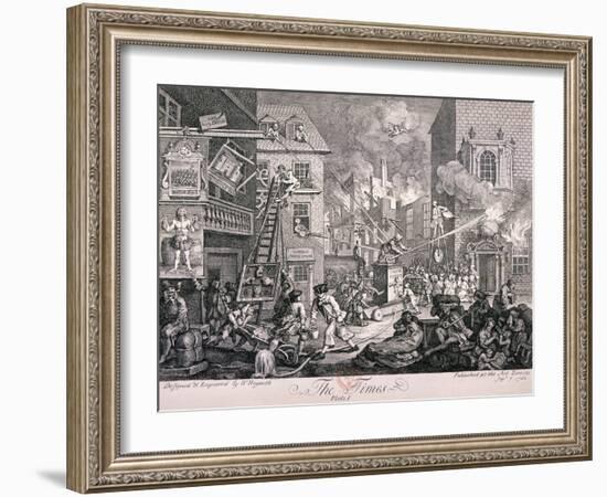 The Times, 1762-William Hogarth-Framed Giclee Print