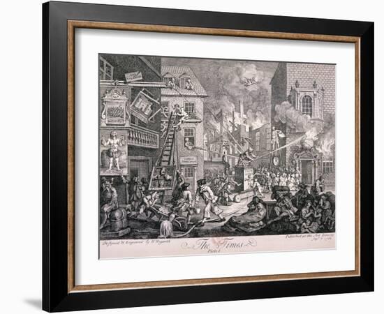 The Times, 1762-William Hogarth-Framed Giclee Print