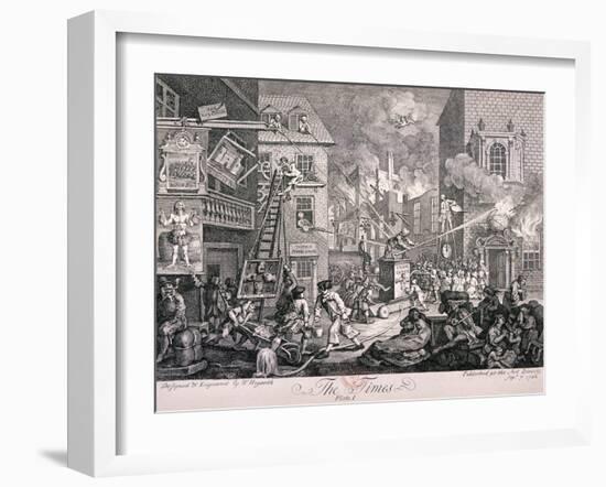 The Times, 1762-William Hogarth-Framed Giclee Print