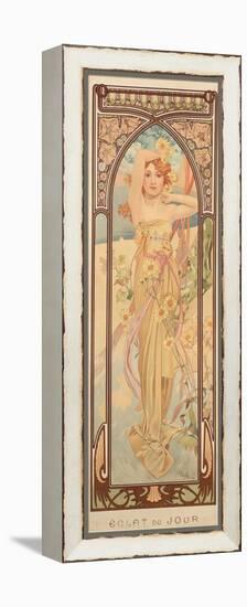 The Times of the Day: Brightness of Day, 1899-Alphonse Mucha-Framed Premier Image Canvas