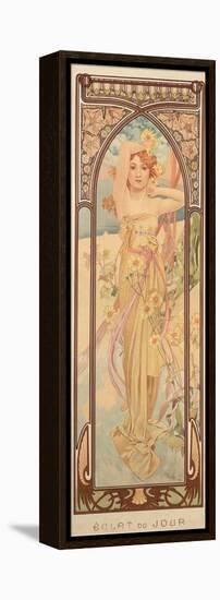 The Times of the Day: Brightness of Day, 1899-Alphonse Mucha-Framed Premier Image Canvas