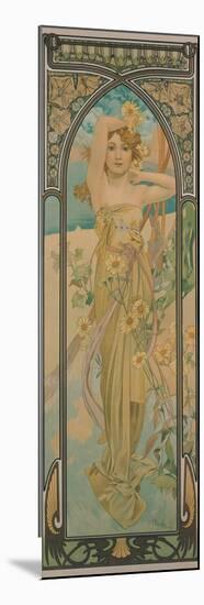 The Times of the Day: Brightness of Day, 1899-Alphonse Mucha-Mounted Giclee Print
