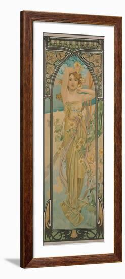 The Times of the Day: Brightness of Day, 1899-Alphonse Mucha-Framed Giclee Print