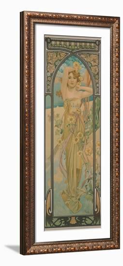 The Times of the Day: Brightness of Day, 1899-Alphonse Mucha-Framed Giclee Print