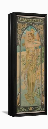 The Times of the Day: Brightness of Day, 1899-Alphonse Mucha-Framed Premier Image Canvas