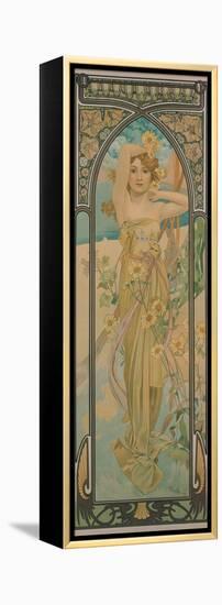 The Times of the Day: Brightness of Day, 1899-Alphonse Mucha-Framed Premier Image Canvas