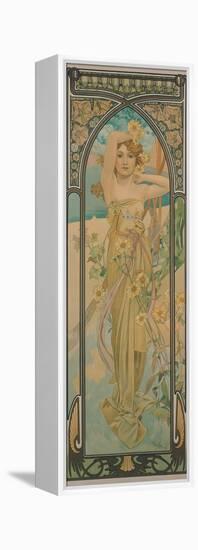 The Times of the Day: Brightness of Day, 1899-Alphonse Mucha-Framed Premier Image Canvas