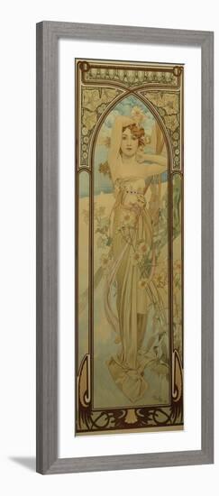 The Times of the Day: Daytime Dash-Alphonse Mucha-Framed Giclee Print