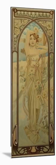 The Times of the Day: Daytime Dash-Alphonse Mucha-Mounted Giclee Print