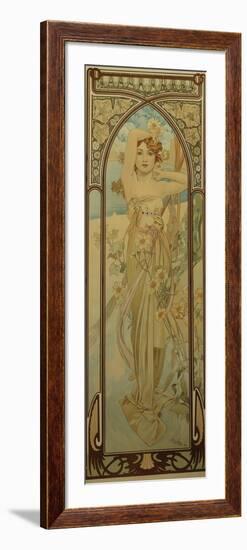 The Times of the Day: Daytime Dash-Alphonse Mucha-Framed Giclee Print