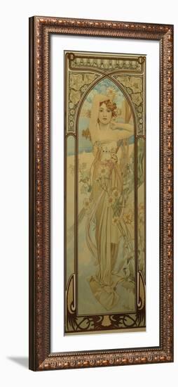 The Times of the Day: Daytime Dash-Alphonse Mucha-Framed Giclee Print