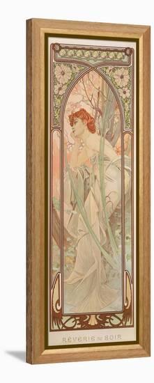 The Times of the Day: Evening Contemplation, 1899-Alphonse Mucha-Framed Premier Image Canvas