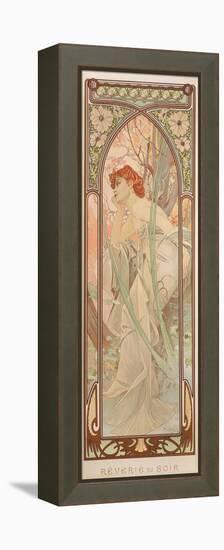 The Times of the Day: Evening Contemplation, 1899-Alphonse Mucha-Framed Premier Image Canvas