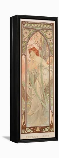 The Times of the Day: Evening Contemplation, 1899-Alphonse Mucha-Framed Premier Image Canvas