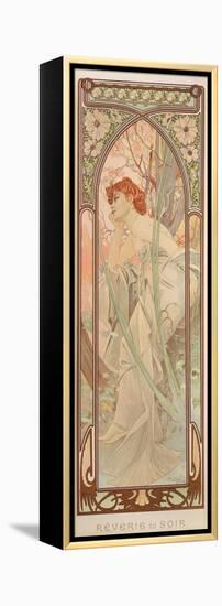 The Times of the Day: Evening Contemplation, 1899-Alphonse Mucha-Framed Premier Image Canvas