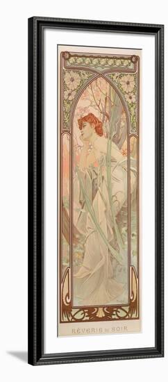 The Times of the Day: Evening Contemplation, 1899-Alphonse Mucha-Framed Giclee Print
