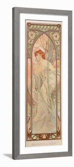 The Times of the Day: Evening Contemplation, 1899-Alphonse Mucha-Framed Giclee Print