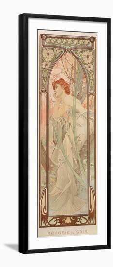 The Times of the Day: Evening Contemplation, 1899-Alphonse Mucha-Framed Giclee Print