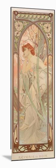 The Times of the Day: Evening Contemplation, 1899-Alphonse Mucha-Mounted Giclee Print