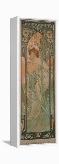 The Times of the Day: Evening Contemplation, 1899-Alphonse Mucha-Framed Premier Image Canvas