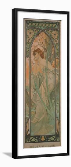 The Times of the Day: Evening Contemplation, 1899-Alphonse Mucha-Framed Giclee Print