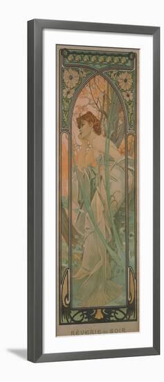 The Times of the Day: Evening Contemplation, 1899-Alphonse Mucha-Framed Giclee Print