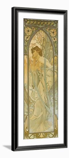 The Times of the Day: Evening Dream-Alphonse Mucha-Framed Giclee Print