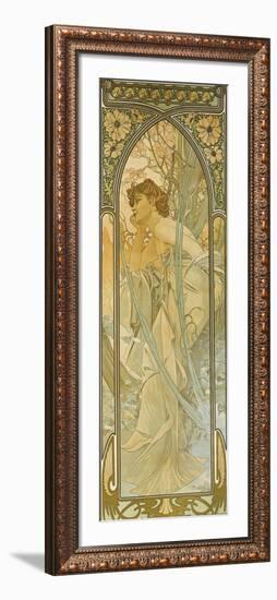 The Times of the Day: Evening Dream-Alphonse Mucha-Framed Giclee Print