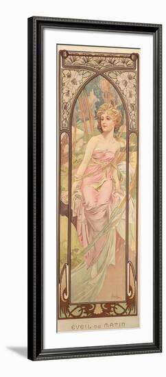 The Times of the Day: Morning Awakening, 1899-Alphonse Mucha-Framed Giclee Print