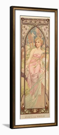 The Times of the Day: Morning Awakening, 1899-Alphonse Mucha-Framed Giclee Print