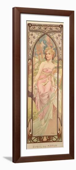 The Times of the Day: Morning Awakening, 1899-Alphonse Mucha-Framed Giclee Print