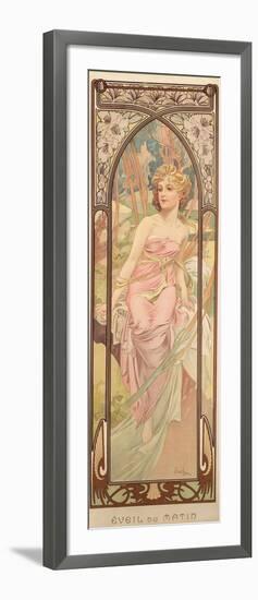 The Times of the Day: Morning Awakening, 1899-Alphonse Mucha-Framed Giclee Print