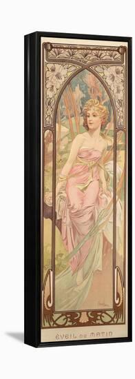 The Times of the Day: Morning Awakening, 1899-Alphonse Mucha-Framed Premier Image Canvas