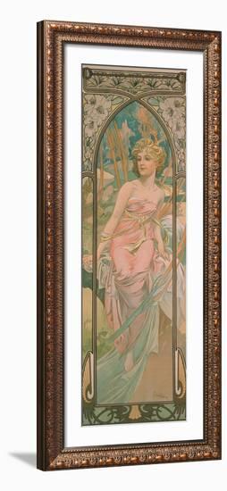 The Times of the Day: Morning Awakening, 1899-Alphonse Mucha-Framed Giclee Print